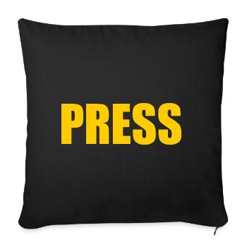 Presse - Coussin et housse de 45 x 45 cm - noir - Devant