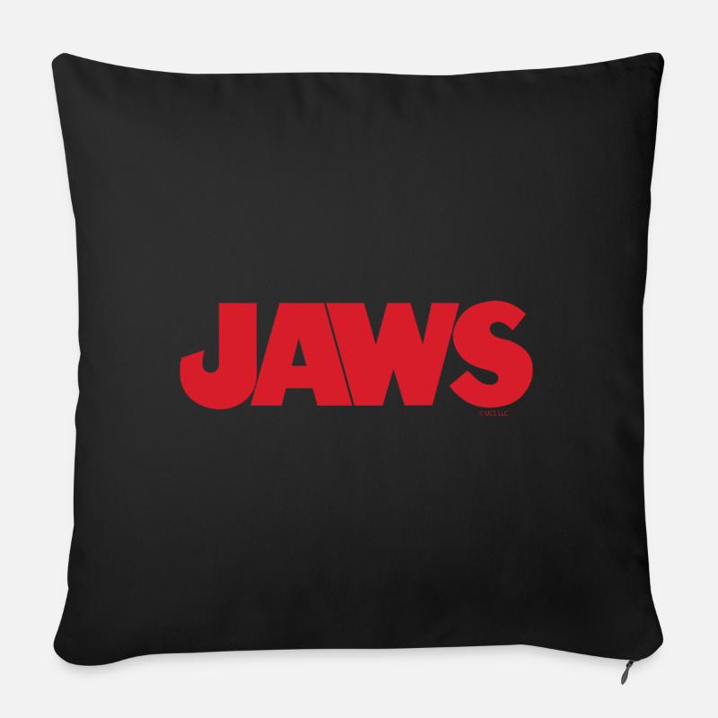Jaws Classic Logo - Sofa pillow with filling 45cm x 45cm - black