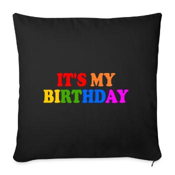 Its my birthday - Coussin et housse de 45 x 45 cm - noir - Devant