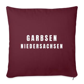 Garbsen, Basse-Saxe - Coussin et housse de 45 x 45 cm - bordeaux - Devant