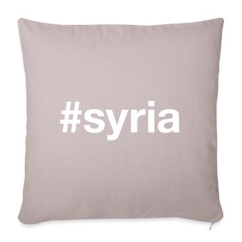 SYRIE Hashtag Syrien - Coussin et housse de 45 x 45 cm - taupe clair - Devant
