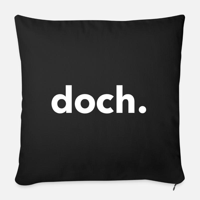 doch. - Sofakissen mit Füllung 45 x 45 cm - Schwarz