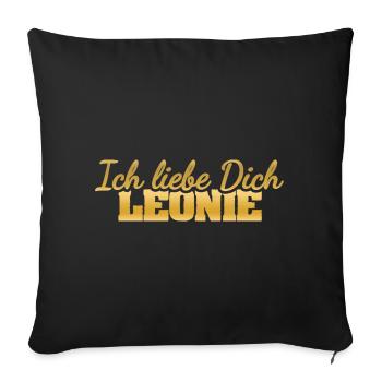 Leo - Sofa pillow with filling 45cm x 45cm - black - Front