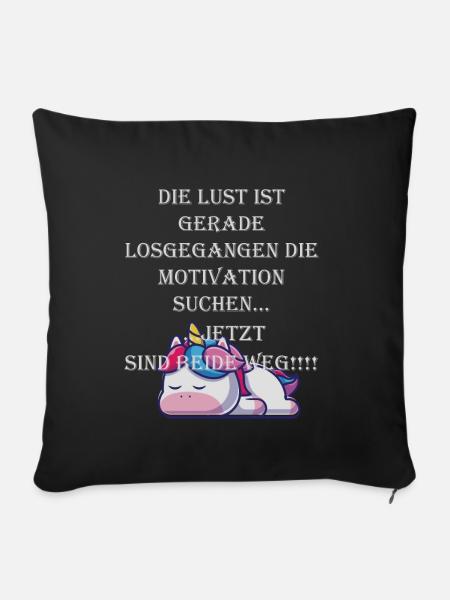 Die lust ist gegangen - Sofakissen mit Füllung 45 x 45 cm - Schwarz