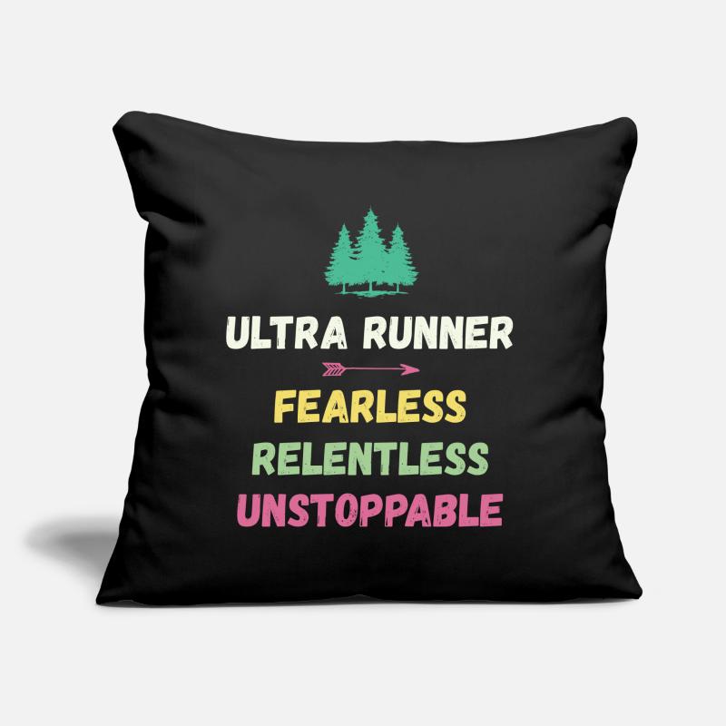 Ultra Runner - Intrépide. Implacable. Imparable. Coussin et housse de 45 x 45 cm
