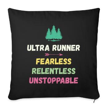 Ultra Runnner - Intrépide. Implacable. Imparable. - Coussin et housse de 45 x 45 cm - noir - Devant