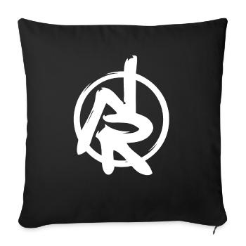 Neptun Records Logo white - Sofa pillow with filling 45cm x 45cm - black - Front