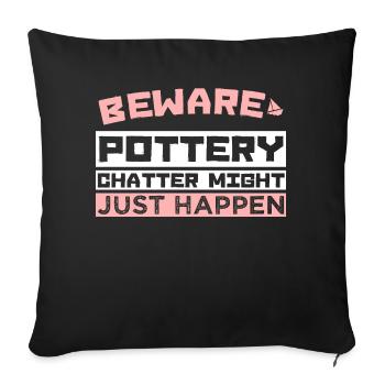 BEWARE - Sofa pillow with filling 45cm x 45cm - black - Front