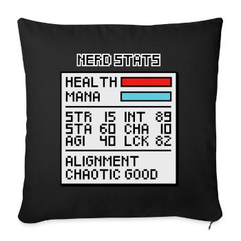 Nerd Stat Window - Sofa pillow with filling 45cm x 45cm - black - Front