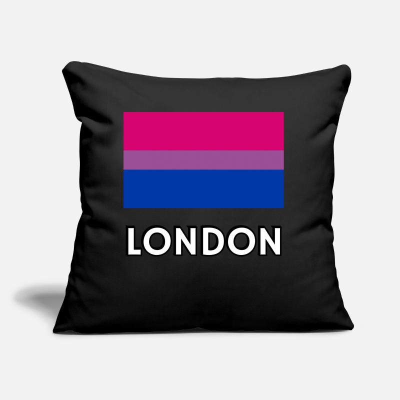 Drapeau de la Bi Pride de Londres Coussin et housse de 45 x 45 cm