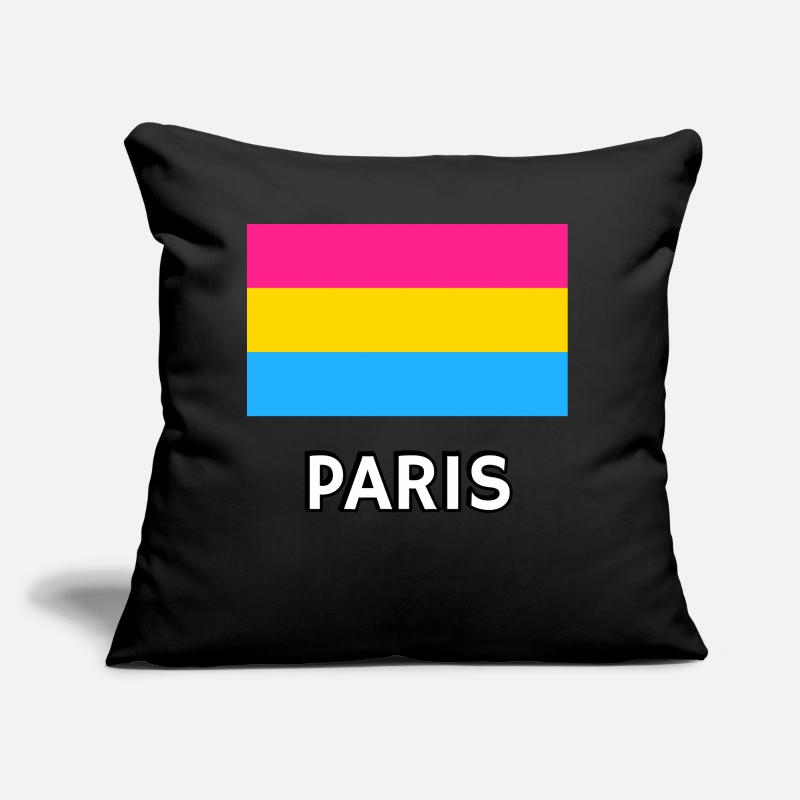 Pan Pride Drapeau Paris Coussin et housse de 45 x 45 cm