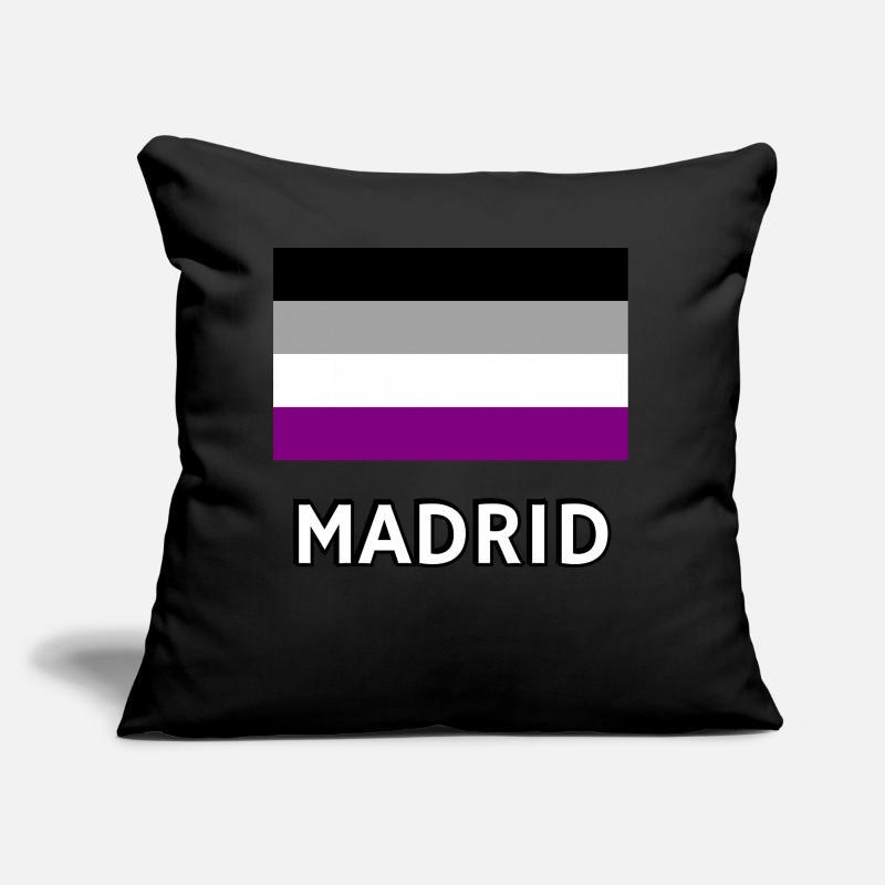 Asexualité Pride Drapeau Madrid Coussin et housse de 45 x 45 cm