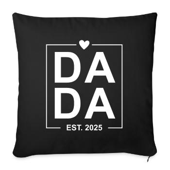 Dada Est 2025 white - Sofa pillow with filling 45cm x 45cm - black - Front