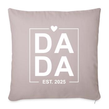 Dada Est 2025 white - Sofa pillow with filling 45cm x 45cm - light taupe - Front