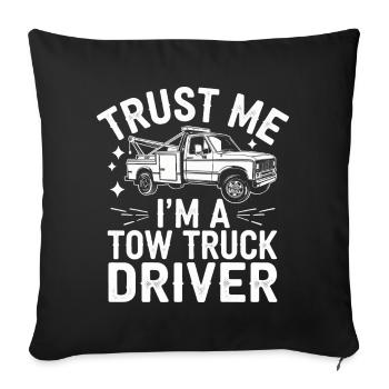 Tow Truck Truck Tow Truck - Sofa pillow with filling 45cm x 45cm - black - Front