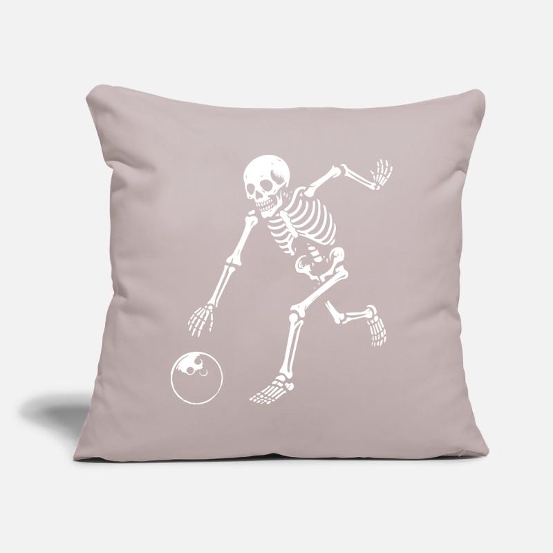 Skeleton Playing bowling  Sofa pillow with filling 45cm x 45cm
