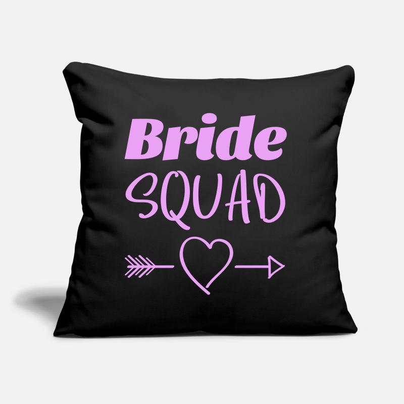 Bride Squad Heart Arrows Design Sofa pillow with filling 45cm x 45cm