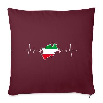 NRW Nordrhein-Westfalen Liebe Heimat - Sofakissen mit Füllung 45 x 45 cm - Burgunderrot - Vorne