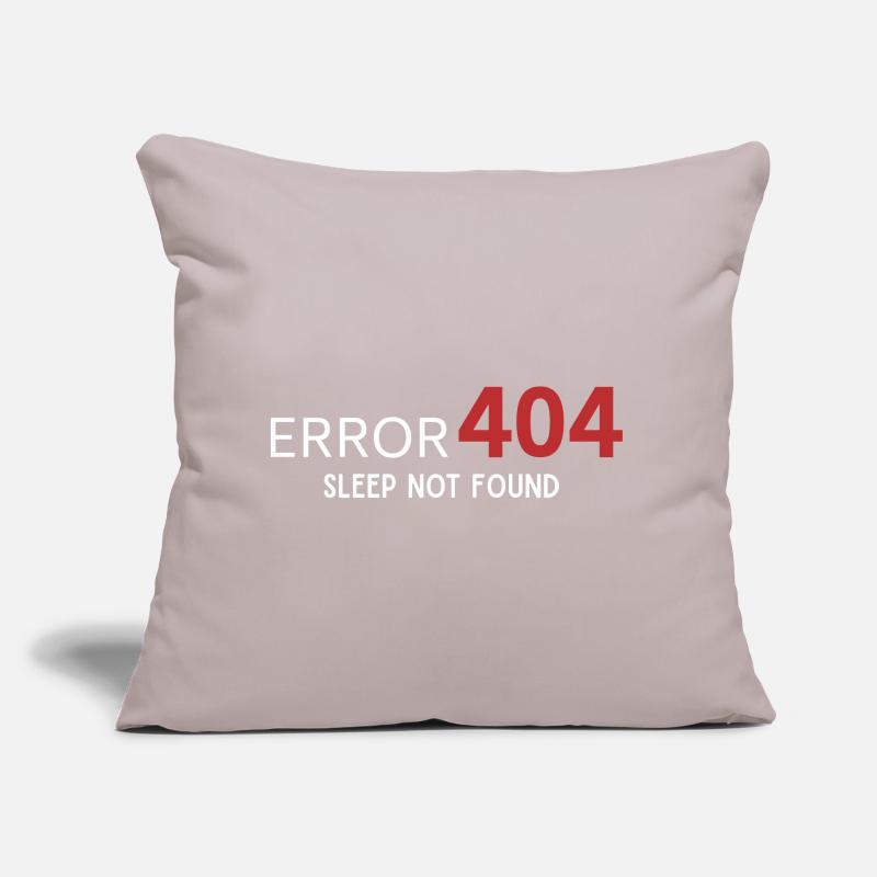 Error 404 Sleep Not Found – Pattern for Developers Sofa pillow with filling 45cm x 45cm