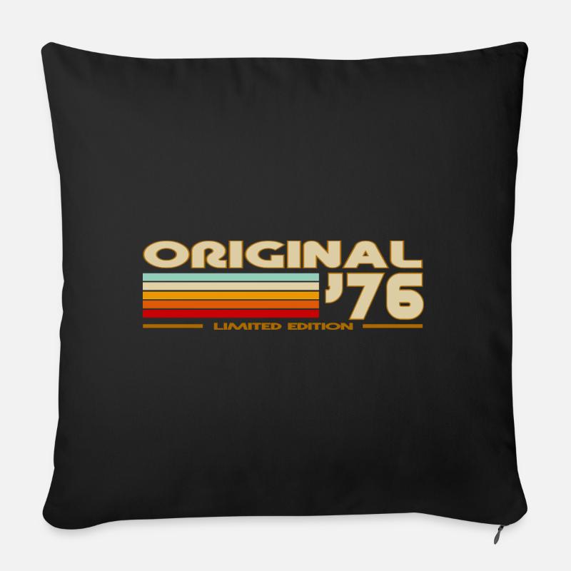 1976 - Sofakissen mit Füllung 45 x 45 cm - Schwarz