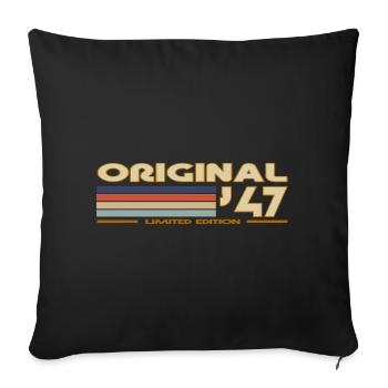 1957 - Coussin et housse de 45 x 45 cm - noir - Devant