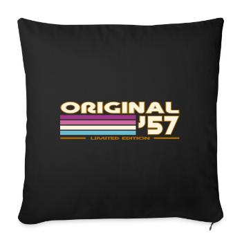 1957 - Coussin et housse de 45 x 45 cm - noir - Devant