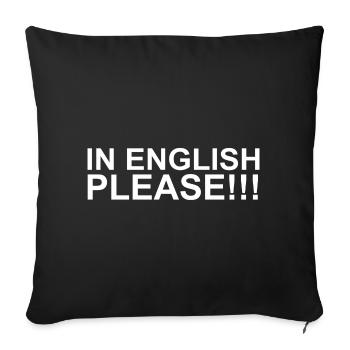 Englisch Lehrer - Sofakissen mit Füllung 45 x 45 cm - Schwarz - Vorne