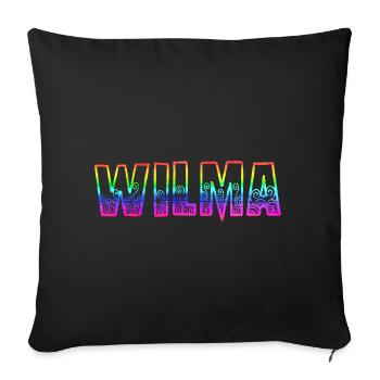 wilma rs regenbogen - Sofakissen mit Füllung 45 x 45 cm - Schwarz - Vorne