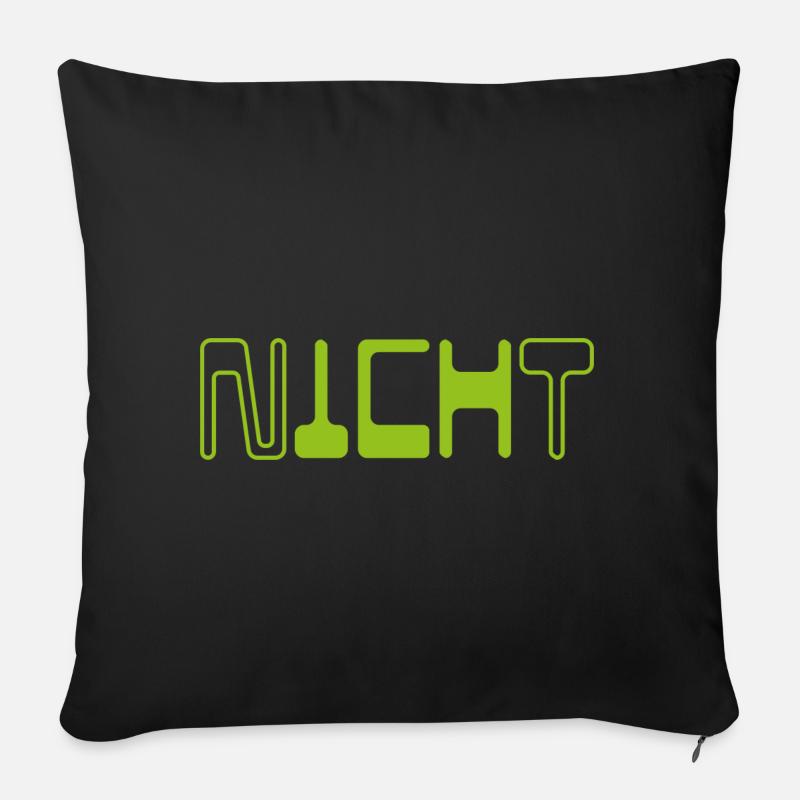 Nicht ICH - ICH Nicht  - Sofakissen mit Füllung 45 x 45 cm - Schwarz