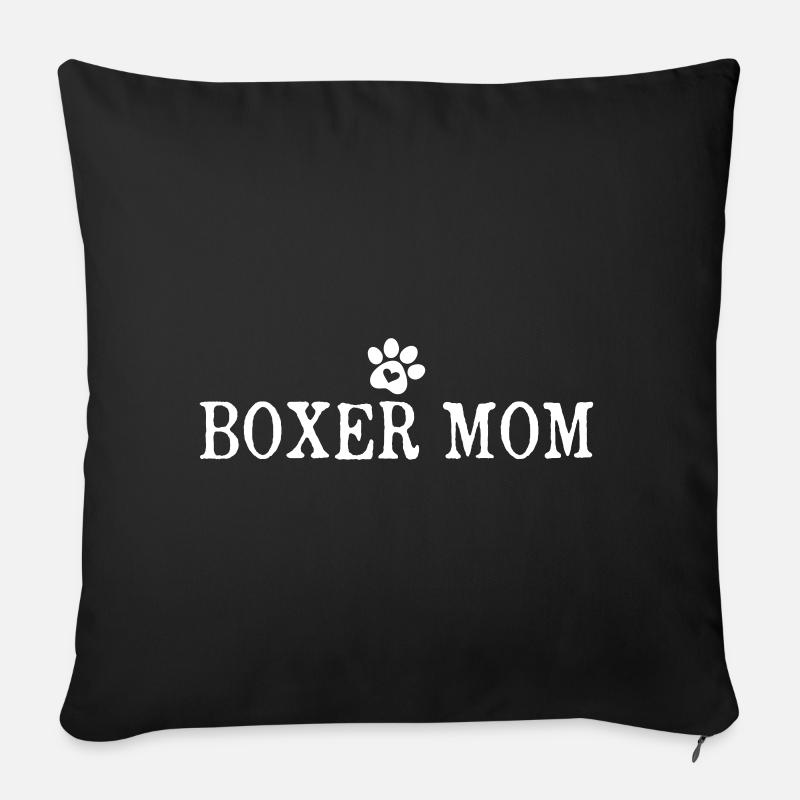 Boxer Mom - Sofa pillow with filling 45cm x 45cm - black