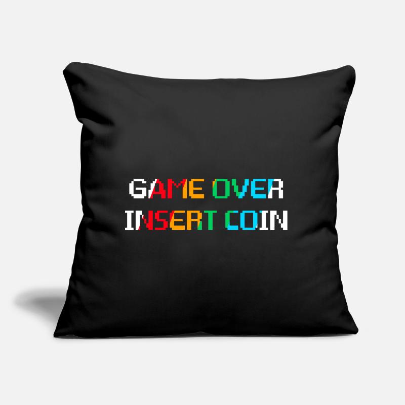 Game Over Münze einwerfen (dunkel) Sofakissen mit Füllung 45 x 45 cm