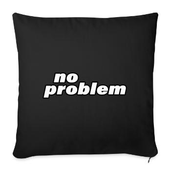 no problem - Sofa pillow with filling 45cm x 45cm - black - Front