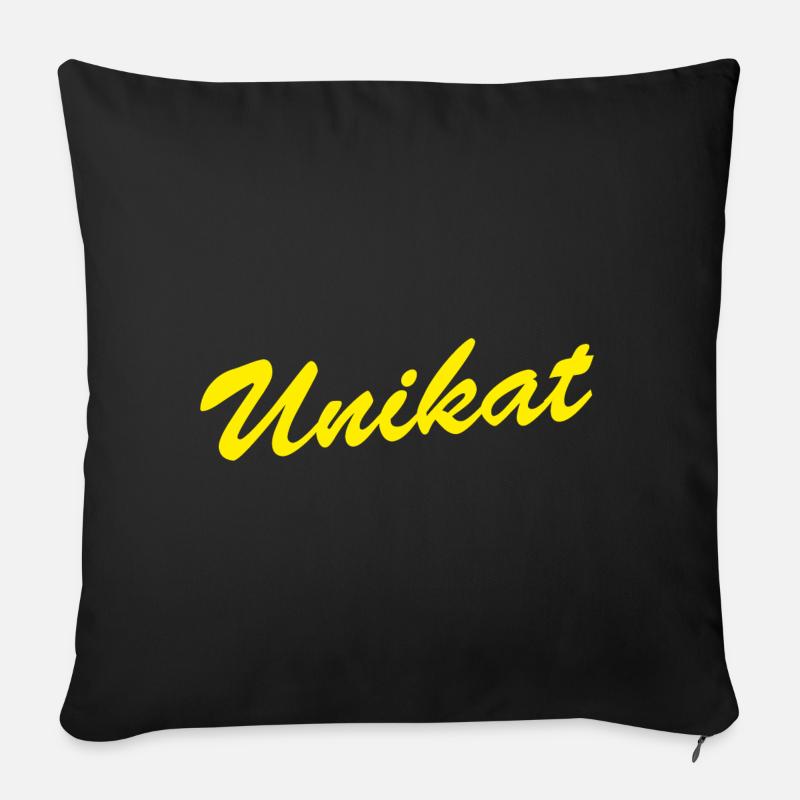 Unikat - Sofakissen mit Füllung 45 x 45 cm - Schwarz