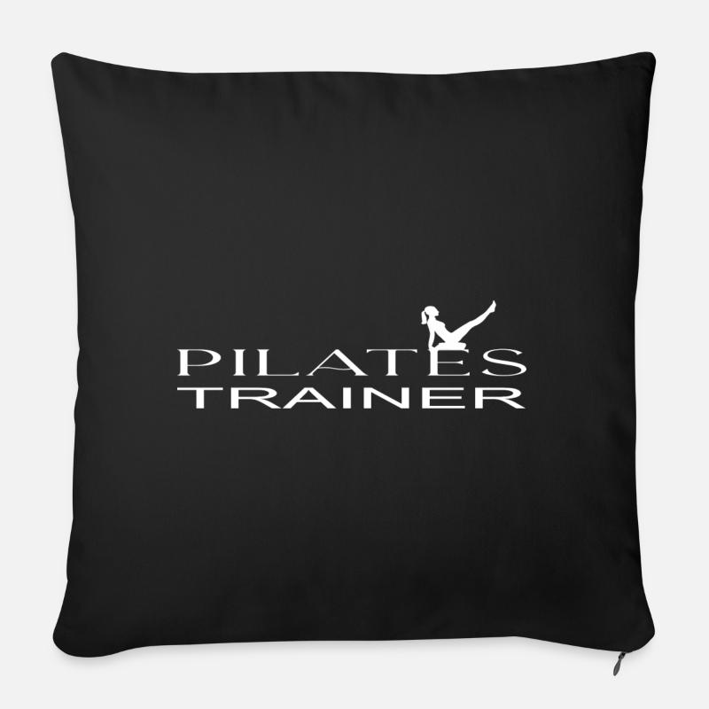 Pilates Trainer - Sofakissen mit Füllung 45 x 45 cm - Schwarz