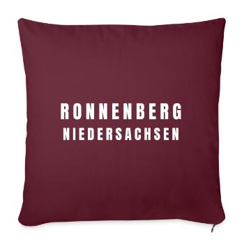 Ronnenberg, Lower Saxony - Sofa pillow with filling 45cm x 45cm - burgundy - Front