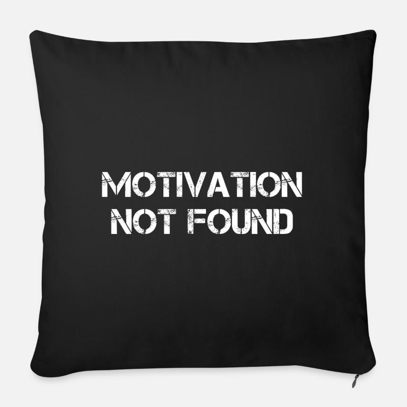 Motivationen hittades inte - Soffkudde med stoppning 45 x 45 cm - svart