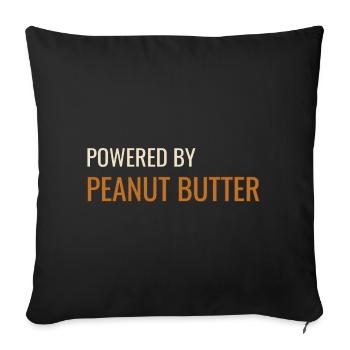 Alimenté par du beurre de cacahuète - Coussin et housse de 45 x 45 cm - noir - Devant