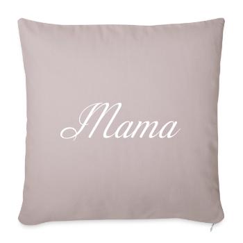 Mama Script Elegance - Sofakissen mit Füllung 45 x 45 cm - helles Taupe - Vorne