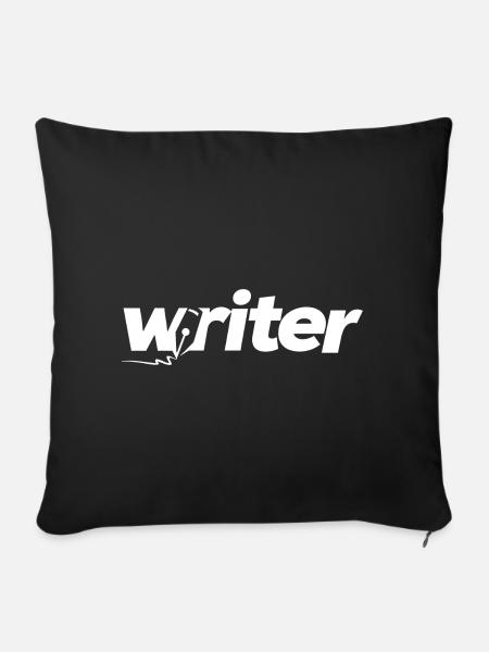 Writer - Sofakissen mit Füllung 45 x 45 cm - Schwarz