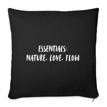 Essentials: nature, love, flow. - Sofakissen mit Füllung 45 x 45 cm - Schwarz - Vorne