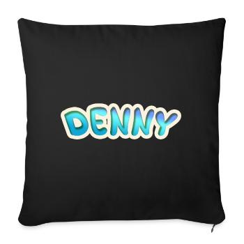 Denny as a job - Sofa pillow with filling 45cm x 45cm - black - Front