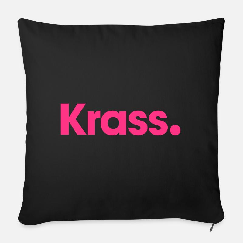 Krass, Meme, Designfarbe editierbar. - Sofakissen mit Füllung 45 x 45 cm - Schwarz