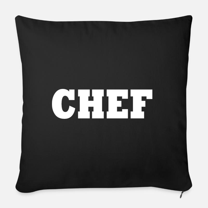 Chef - Sofakissen mit Füllung 45 x 45 cm - Schwarz