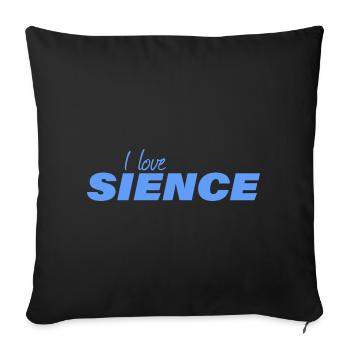 J’AIME LA SCIENCE - Coussin et housse de 45 x 45 cm - noir - Devant