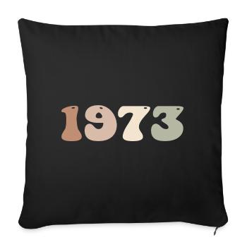 1973 - Sofa pillow with filling 45cm x 45cm - black - Front