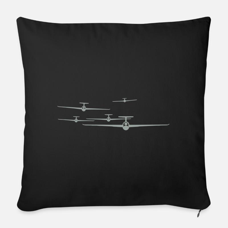 Teamflug - Sofakissen mit Füllung 45 x 45 cm - Schwarz