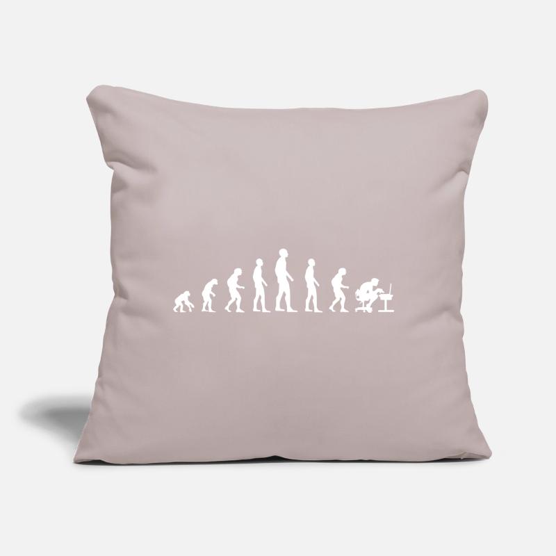 Human Evolution the Computer Gamer Generation Sofa pillow with filling 45cm x 45cm