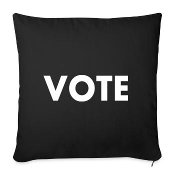 Vote - Sofa pillow with filling 45cm x 45cm - black - Front