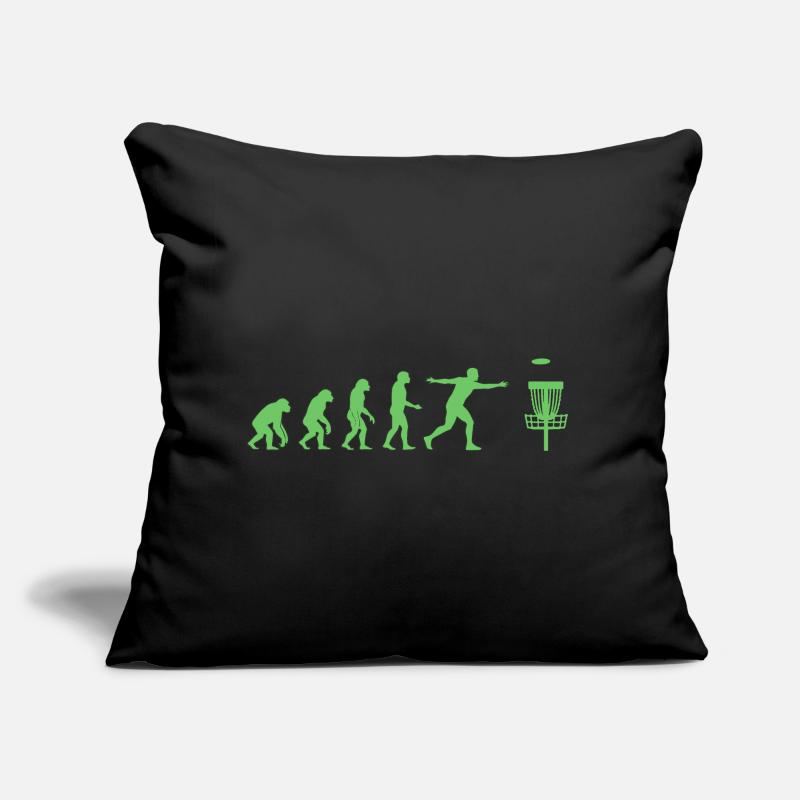 Disc Golf Evolution Lustiger Discgolfer Fliegender Disc Sofakissen mit Füllung 45 x 45 cm