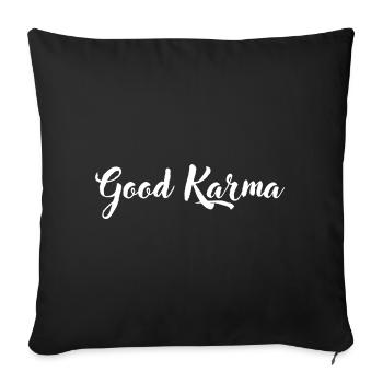 Good_Karma - Coussin et housse de 45 x 45 cm - noir - Devant